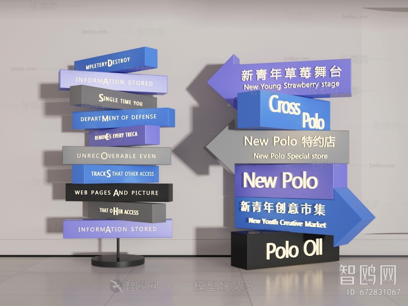 Modern Guide Board/bulletin Board