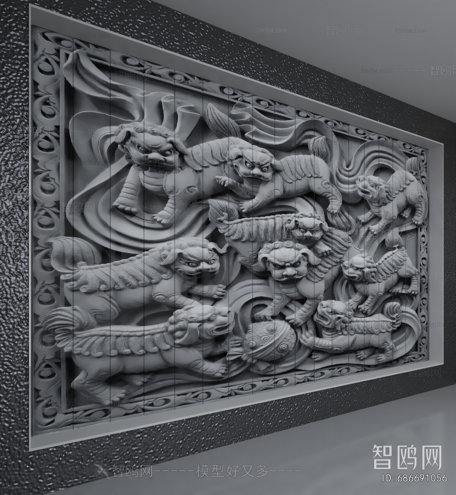 New Chinese Style TV Wall