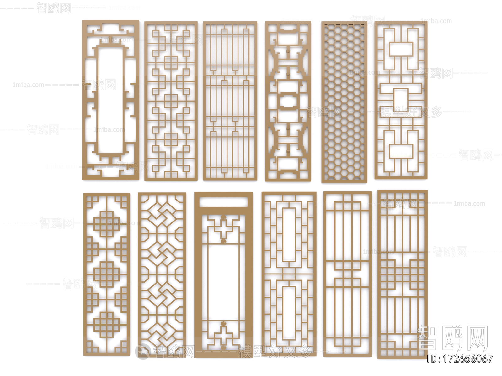 New Chinese Style Wooden Screen Partition