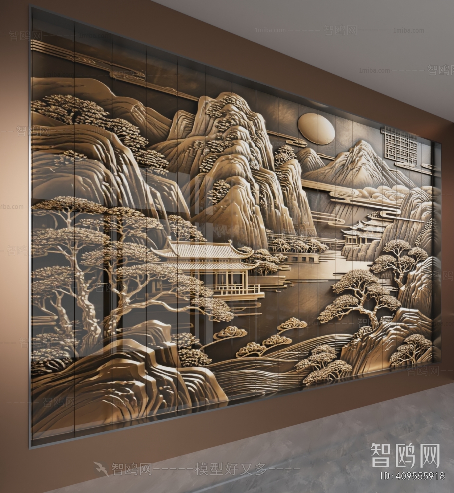 New Chinese Style TV Wall