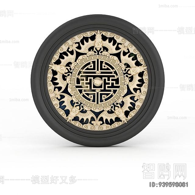 European Style Plaster Carved Top Plate