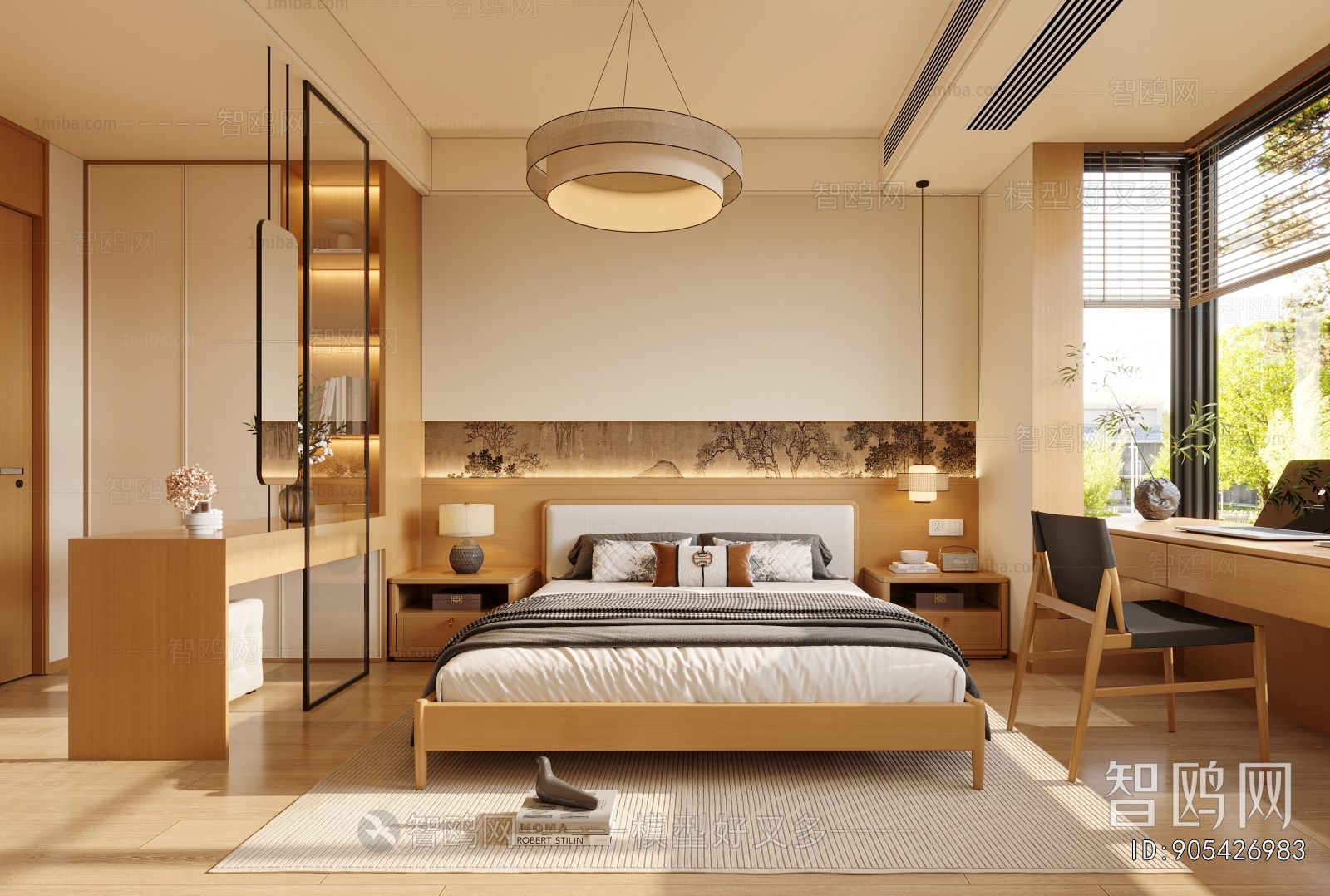 New Chinese Style Bedroom