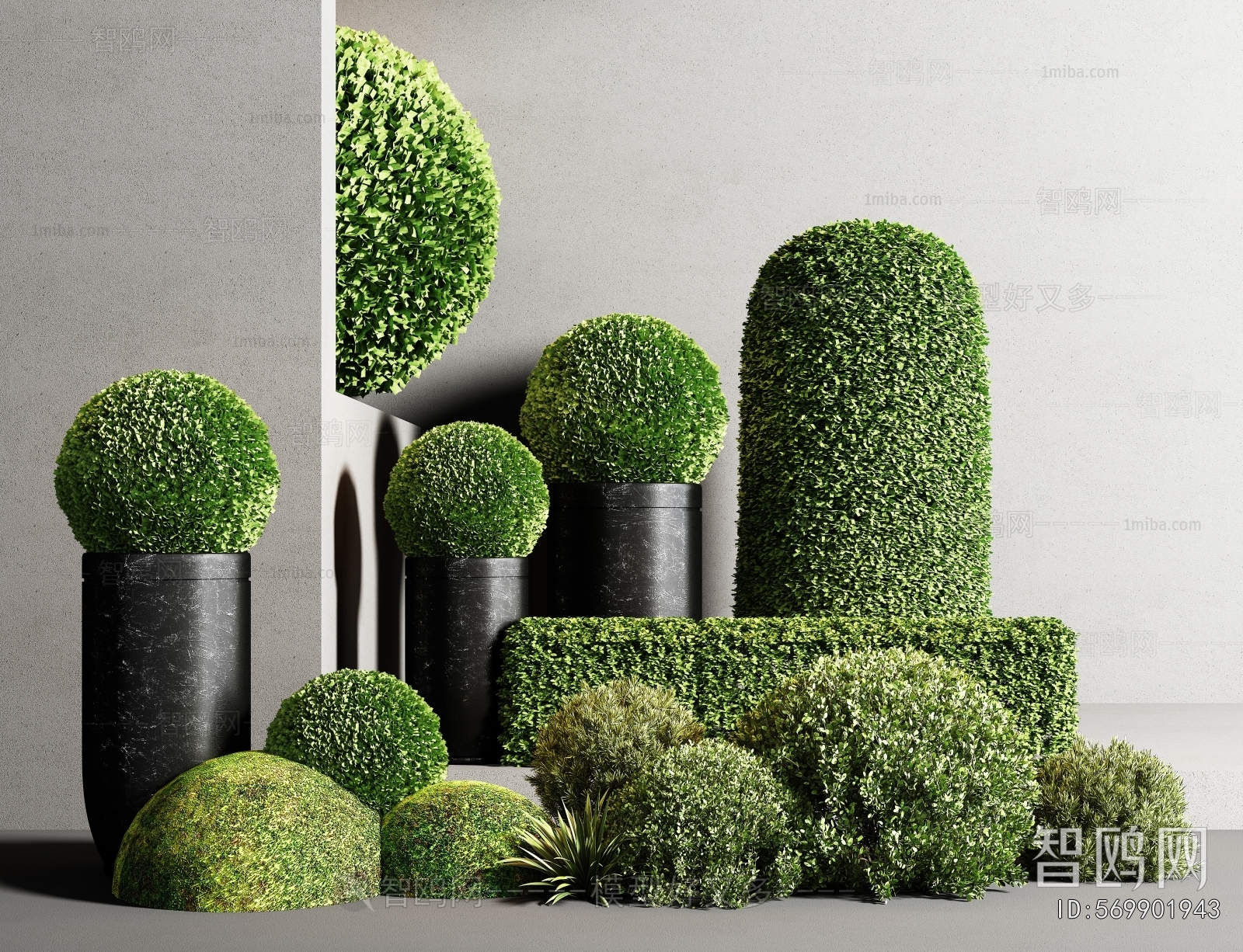 Modern Ground Green Plant Potted Plants
