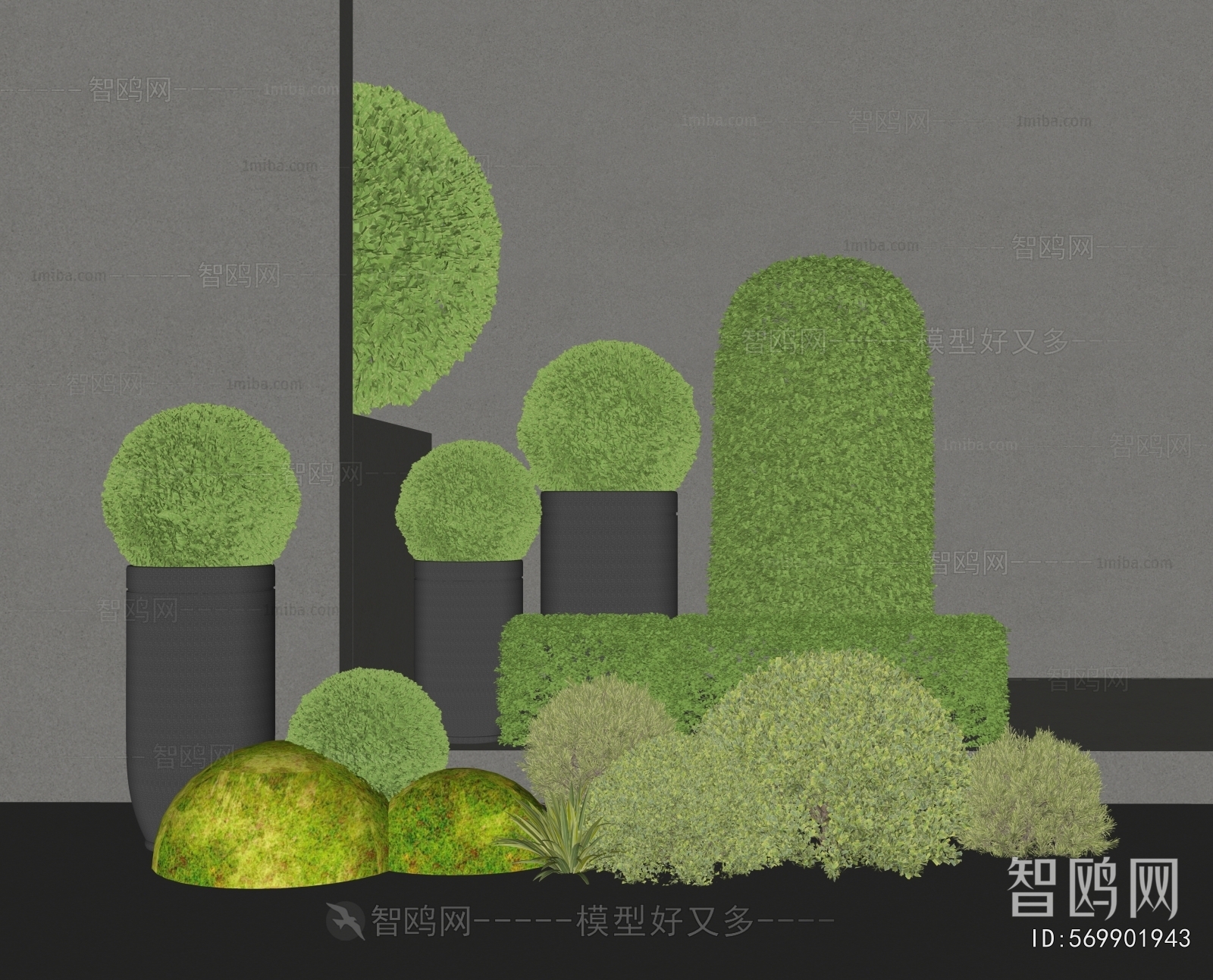 Modern Ground Green Plant Potted Plants