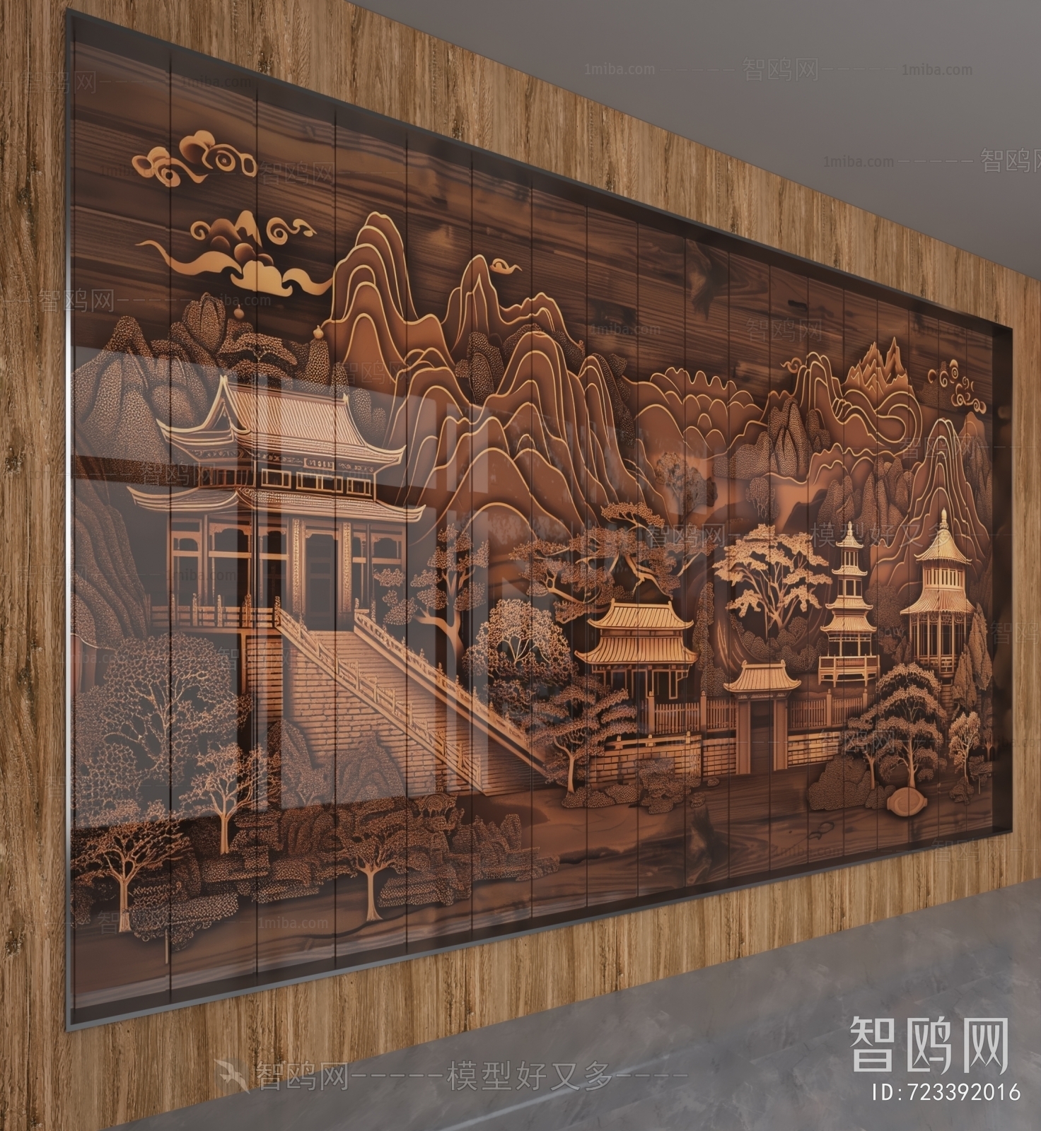 New Chinese Style TV Wall