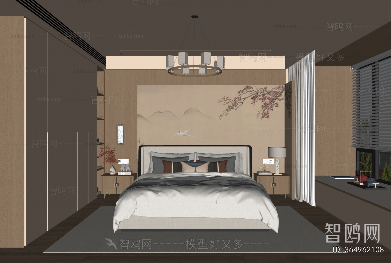 New Chinese Style Bedroom