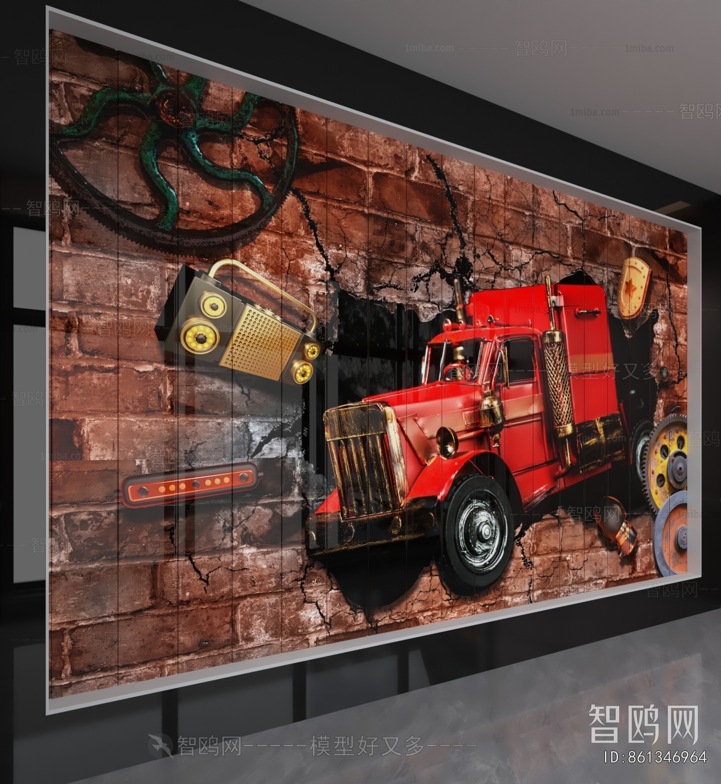 Industrial Style TV Wall