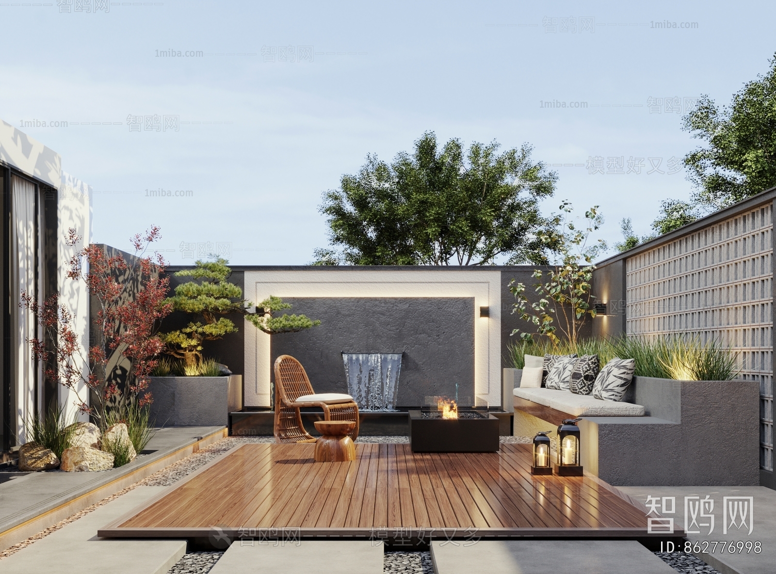 Modern Courtyard/landscape