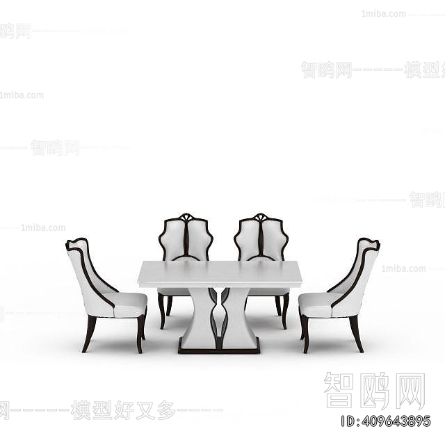 Simple European Style Dining Table And Chairs
