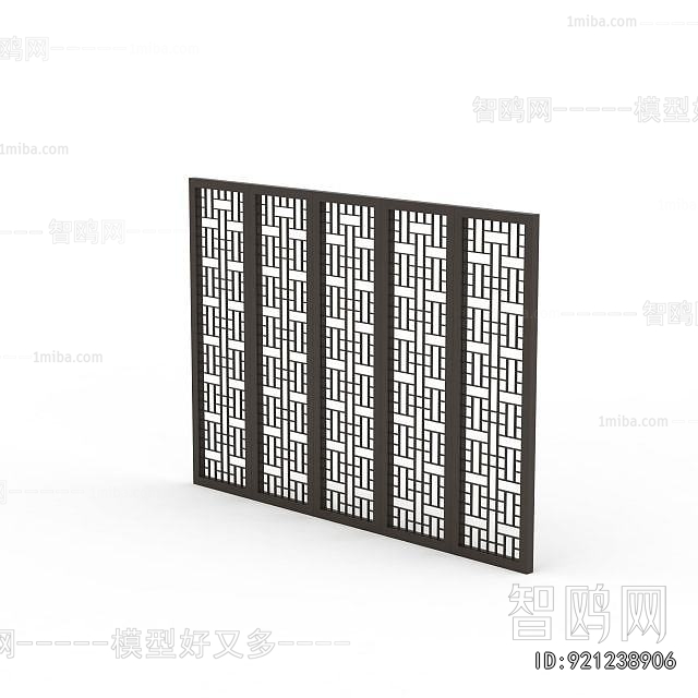 Chinese Style Wooden Screen Partition