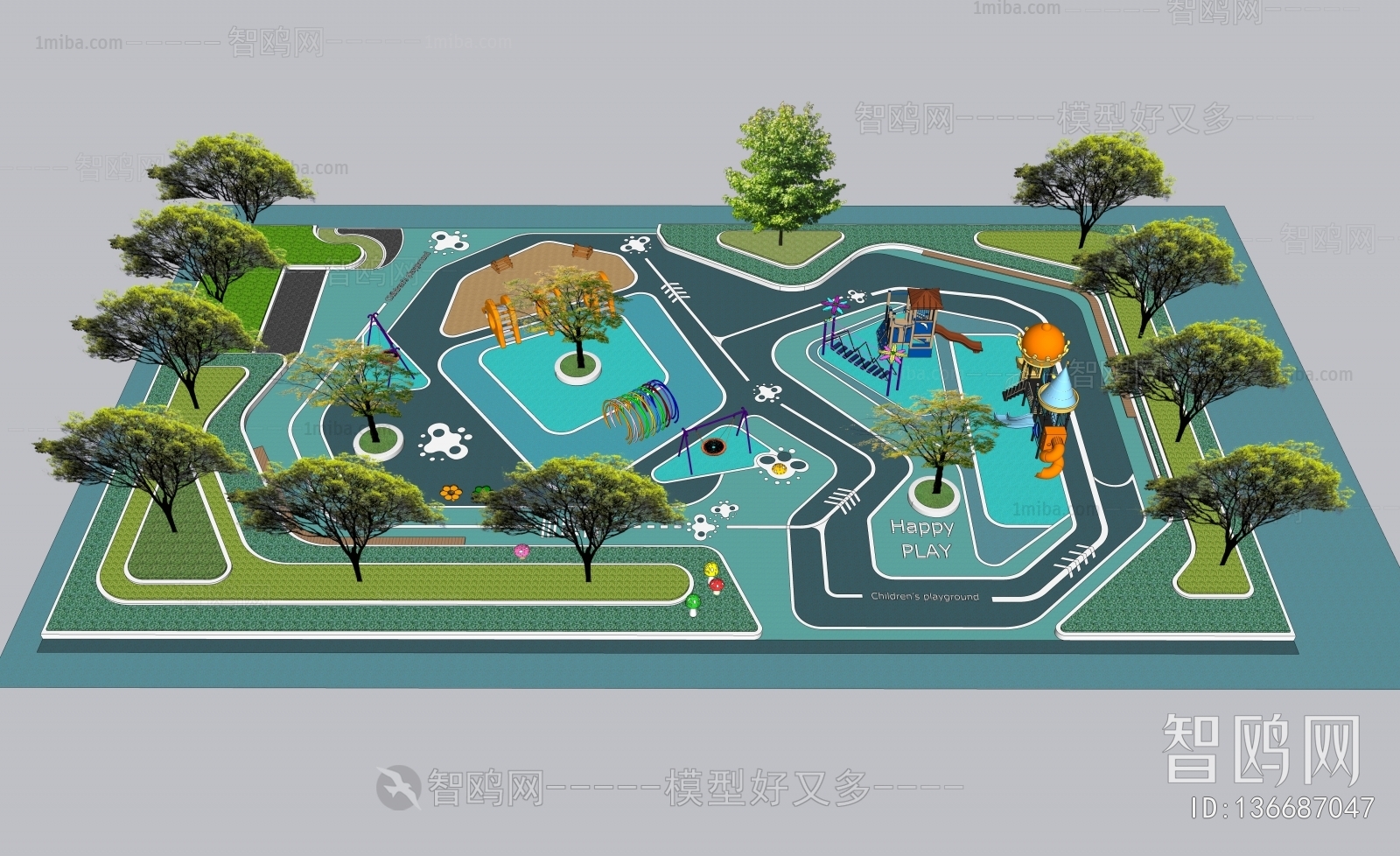 Modern Park Landscape