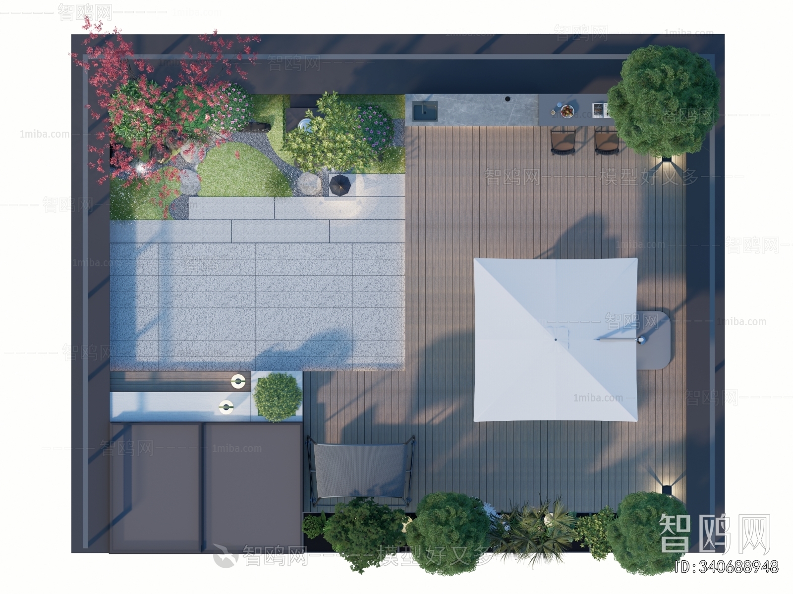 Modern Courtyard/landscape