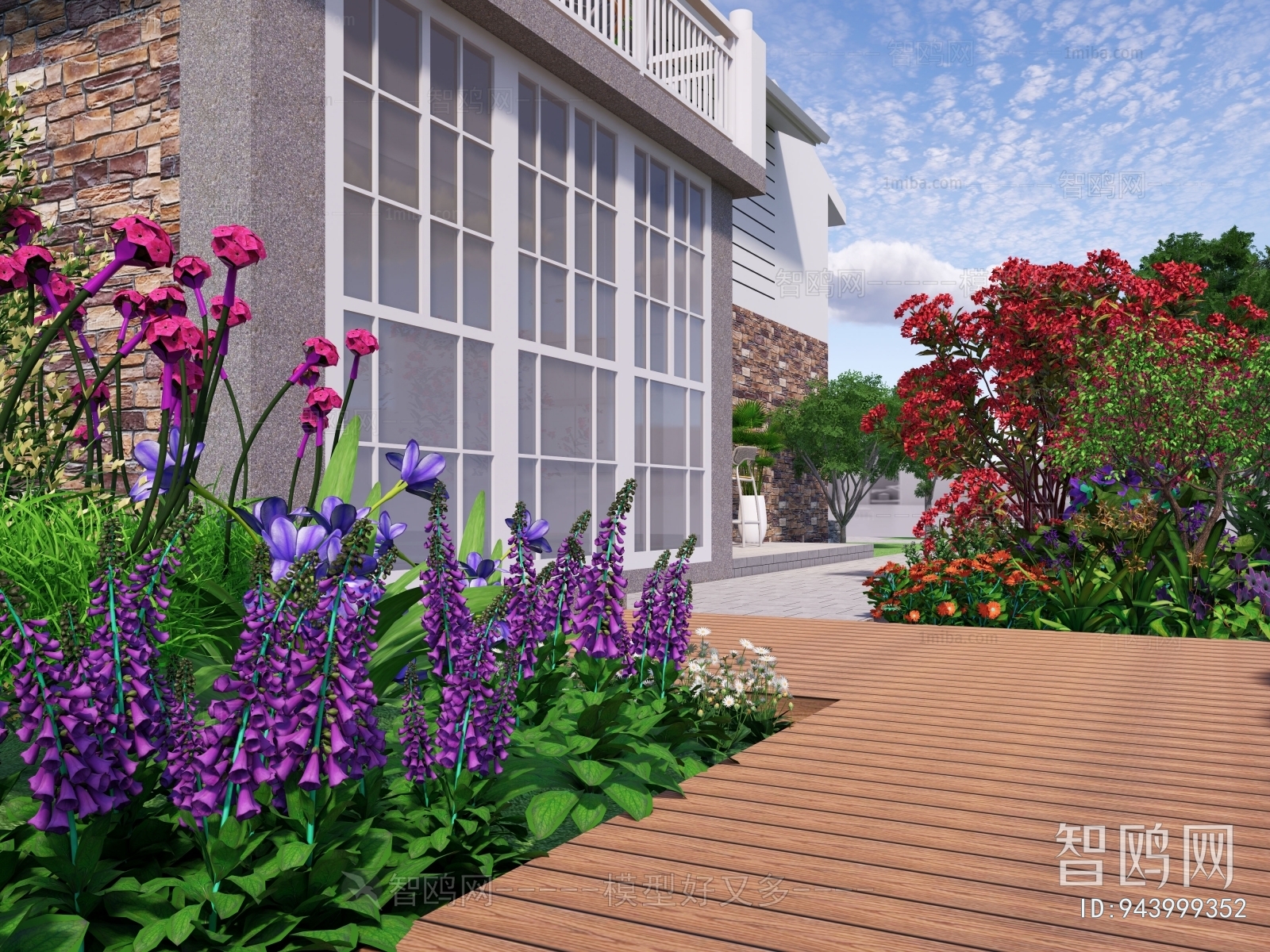 American Style Courtyard/landscape