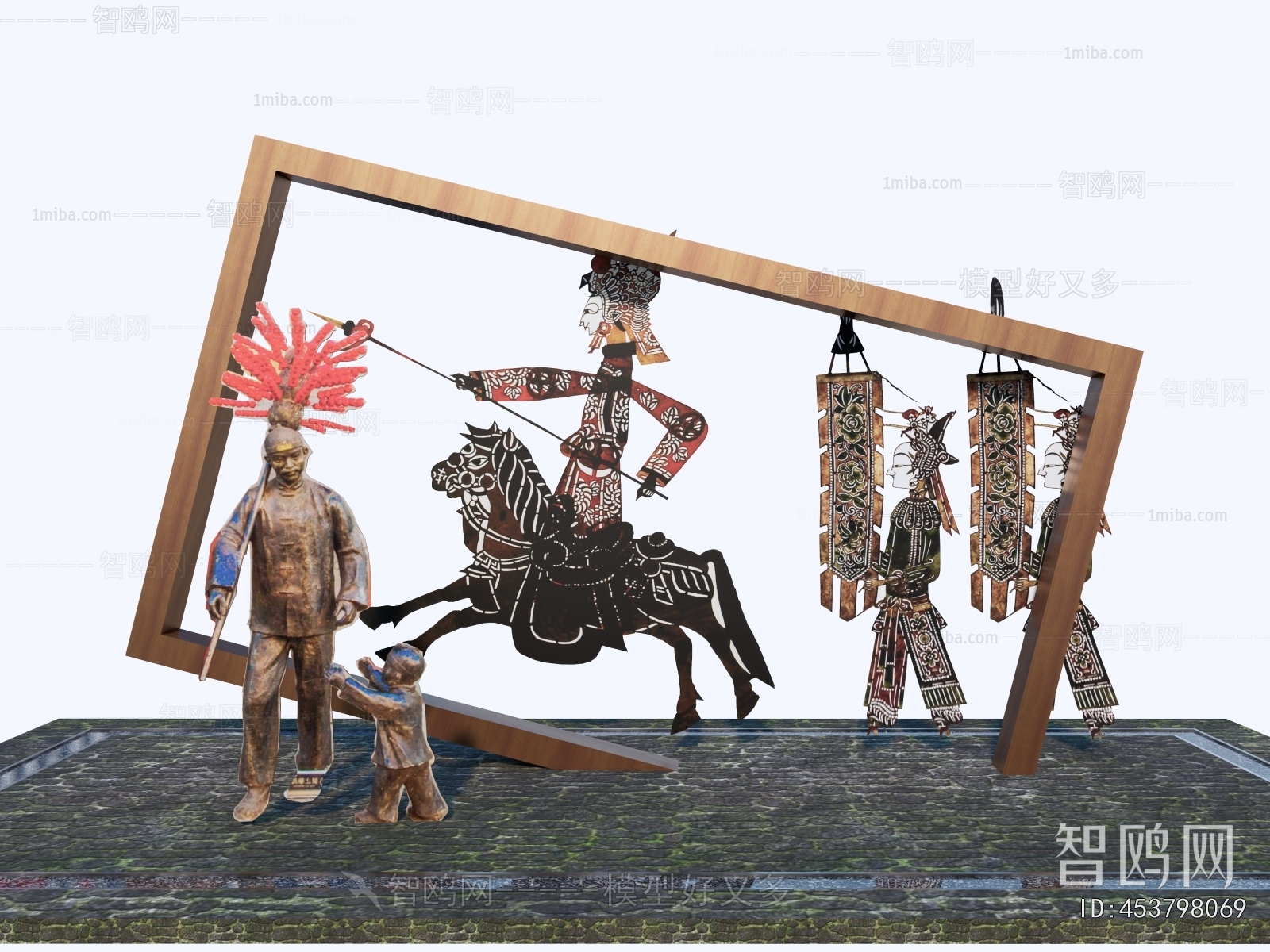 Chinese Style Sculpture Sketch