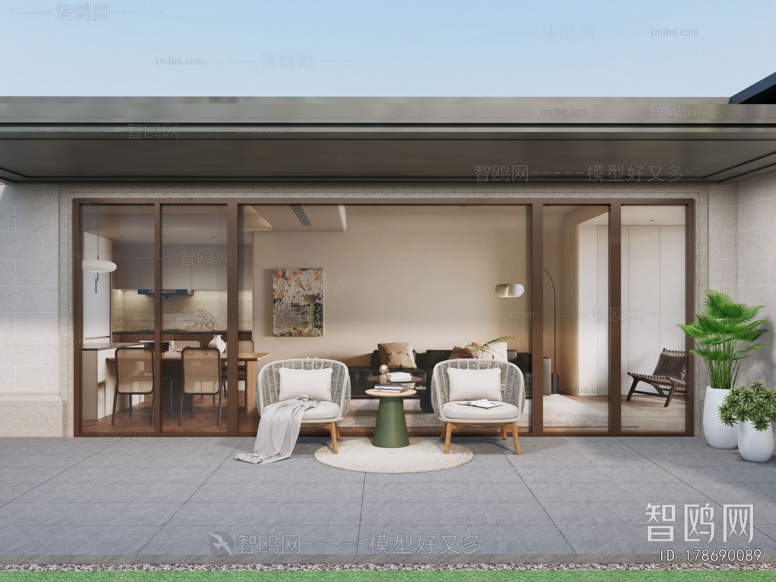 Modern Courtyard/landscape