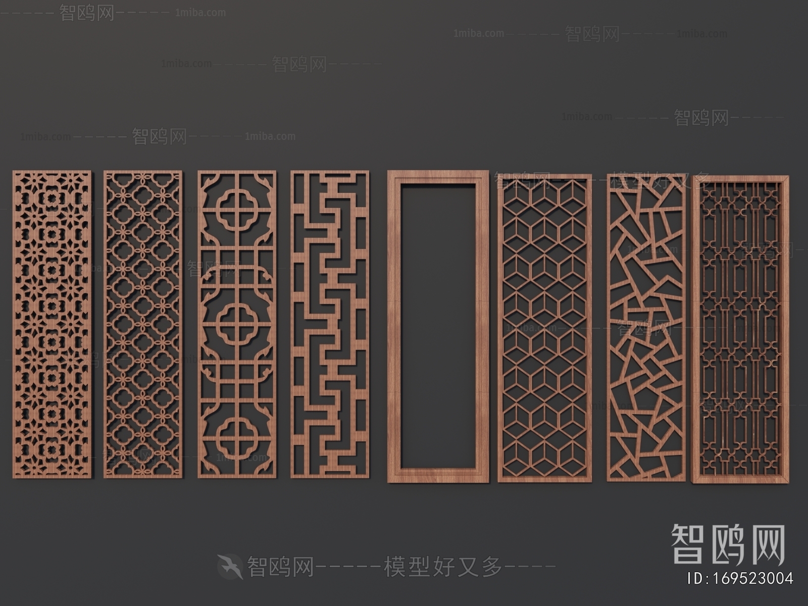 New Chinese Style Wooden Screen Partition