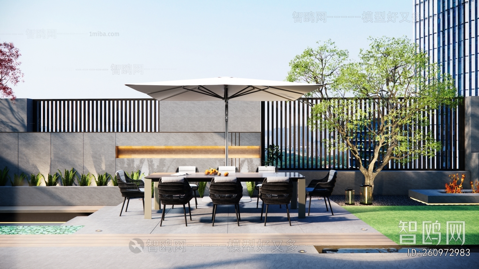 Modern Courtyard/landscape