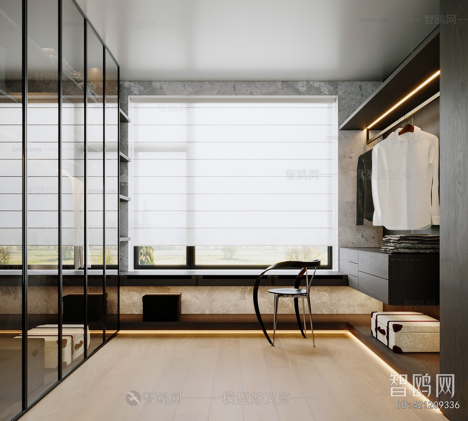 Modern Clothes Storage Area