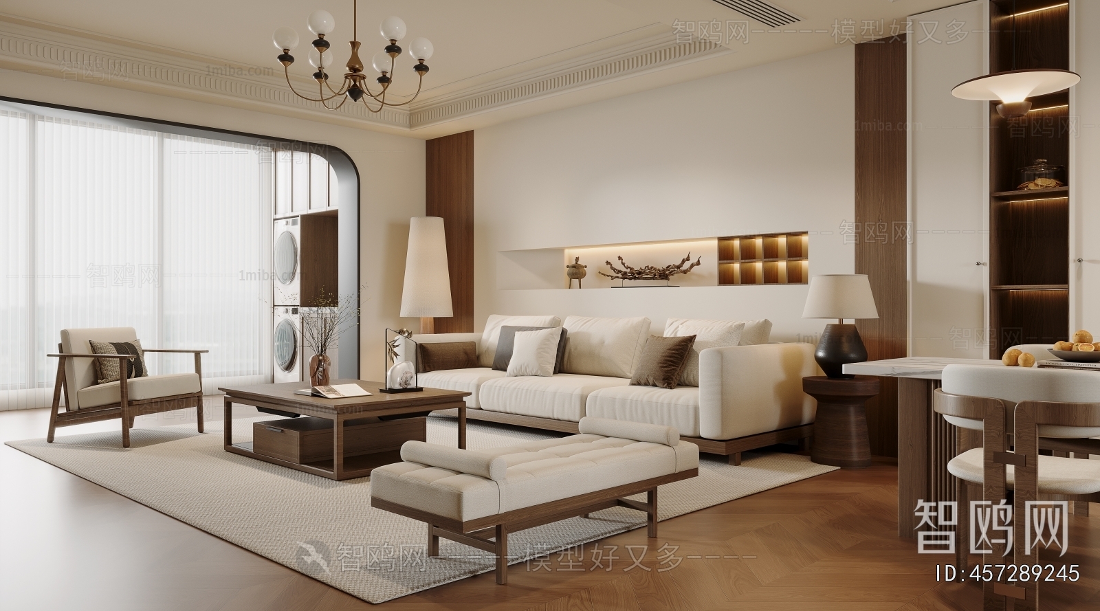 New Chinese Style A Living Room