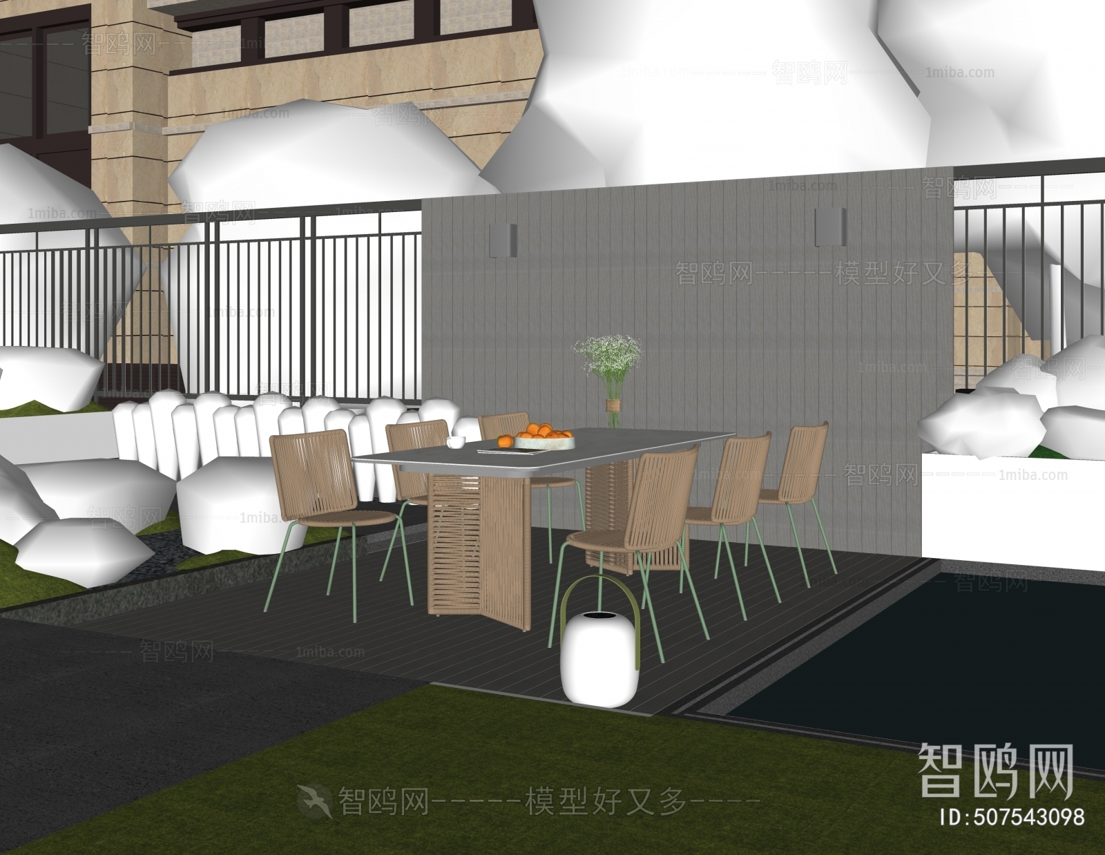 Modern Courtyard/landscape