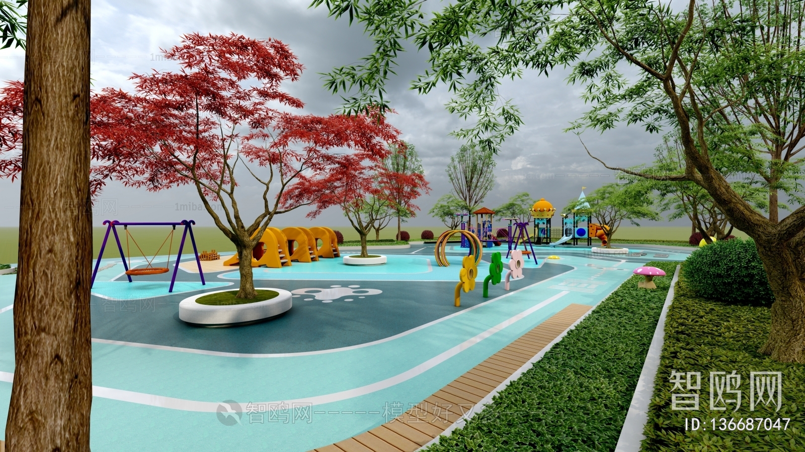 Modern Park Landscape