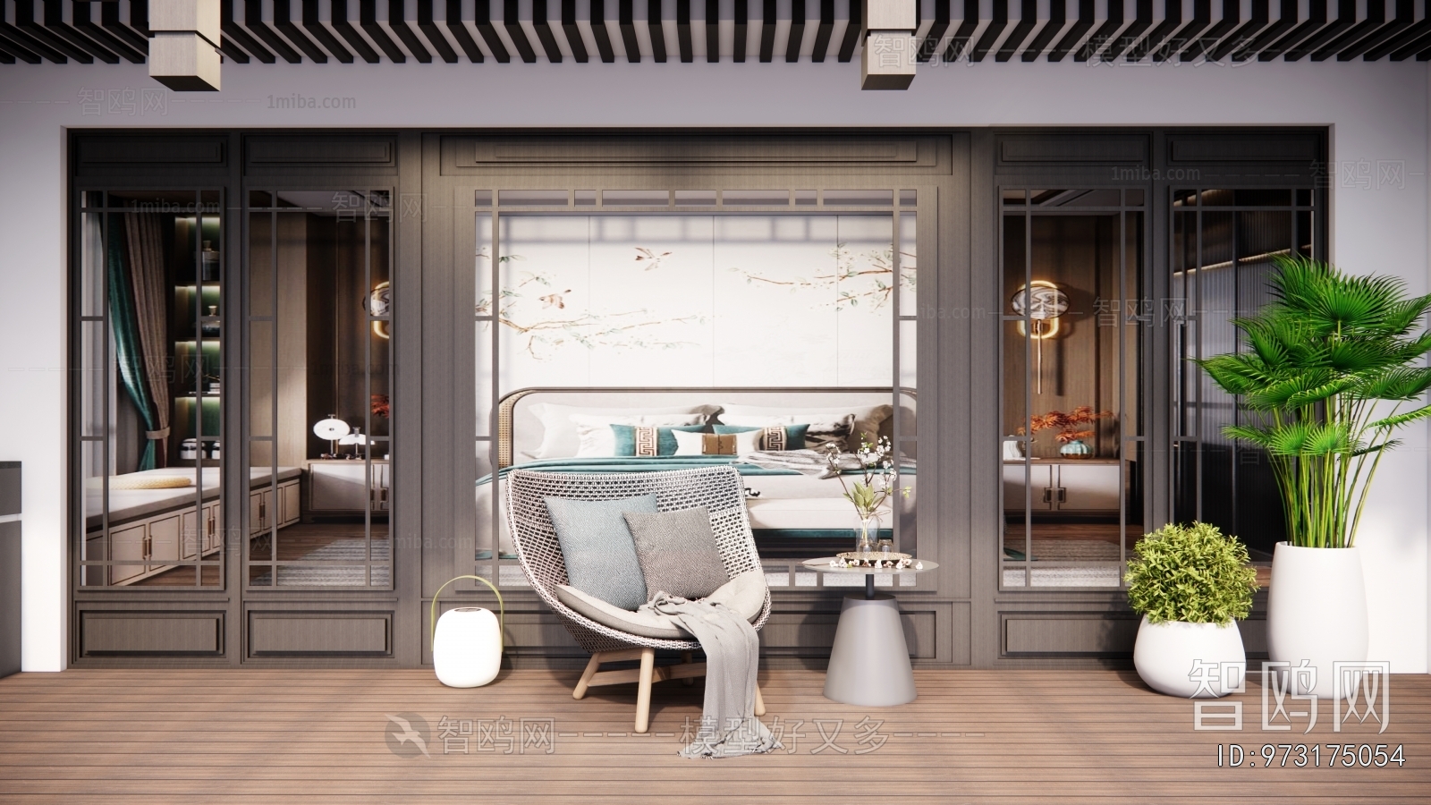 New Chinese Style Courtyard/landscape