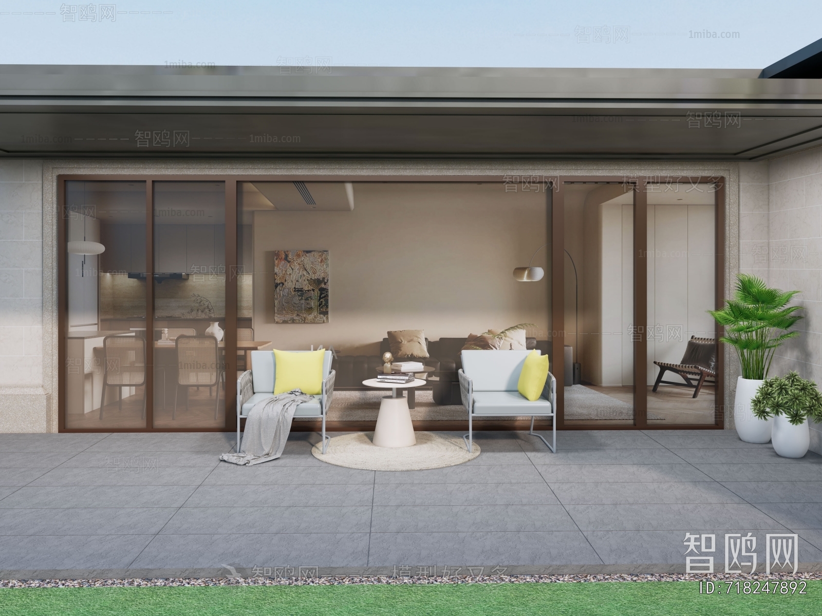 Modern Courtyard/landscape