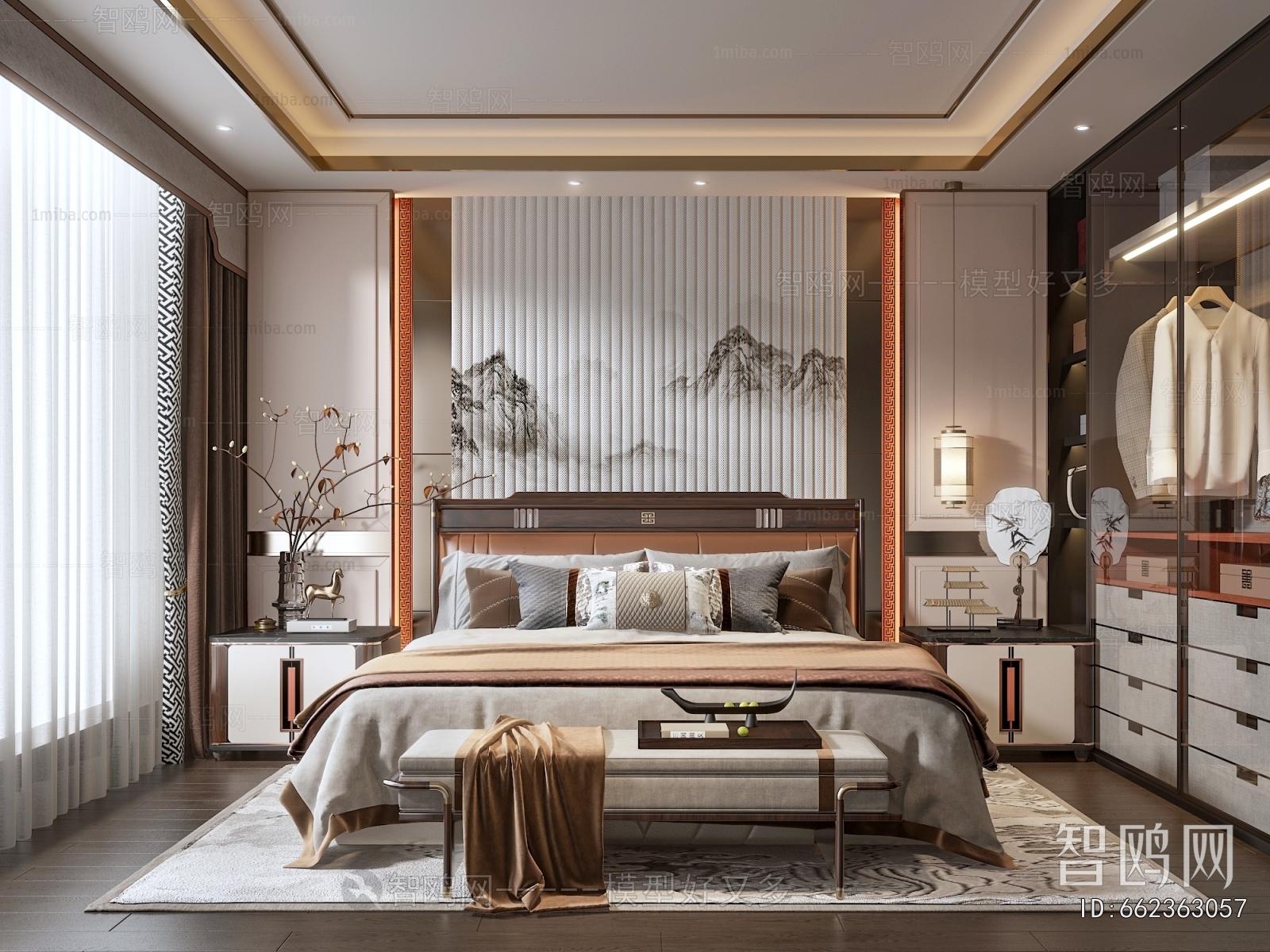 New Chinese Style Bedroom