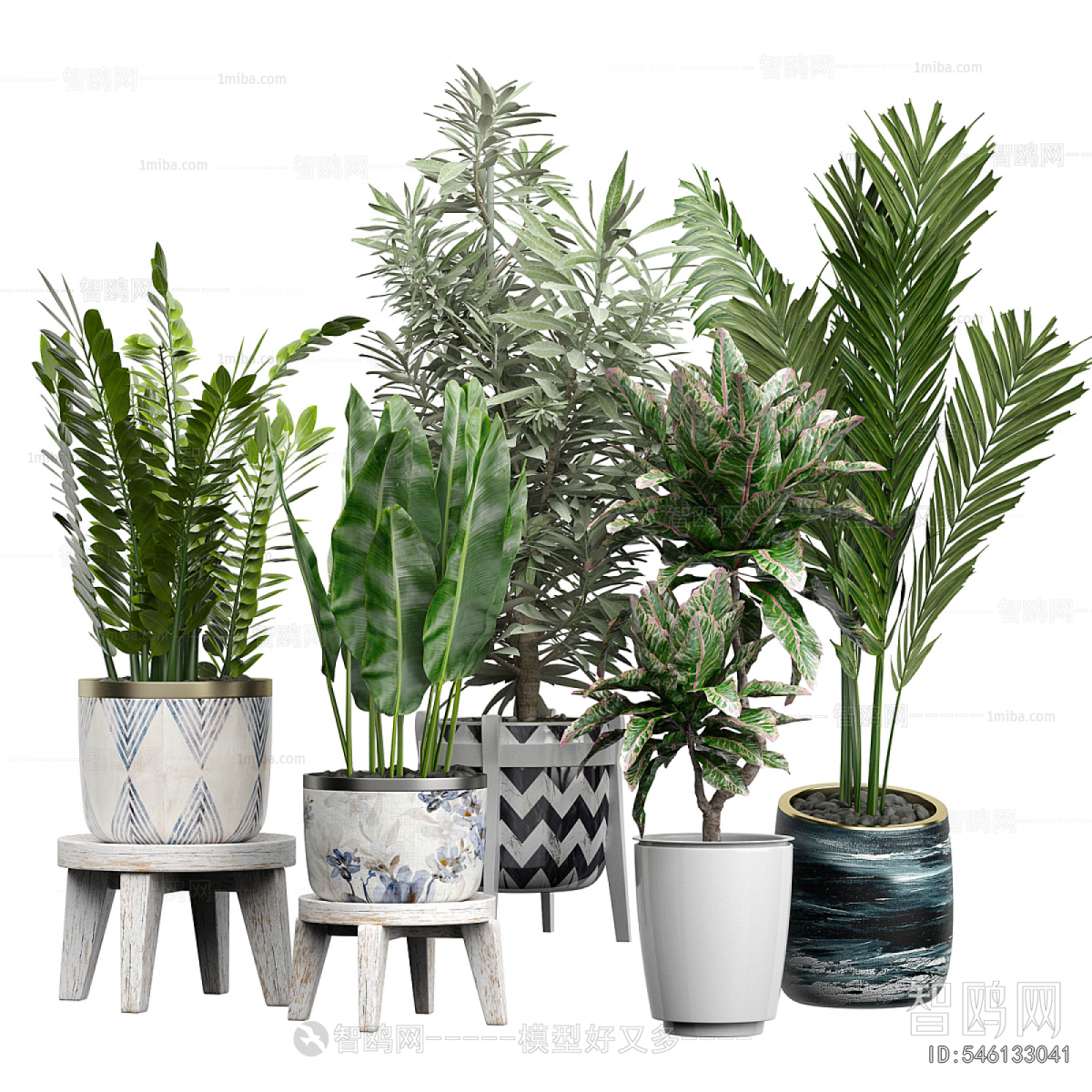 Modern Ground Green Plant Potted Plants