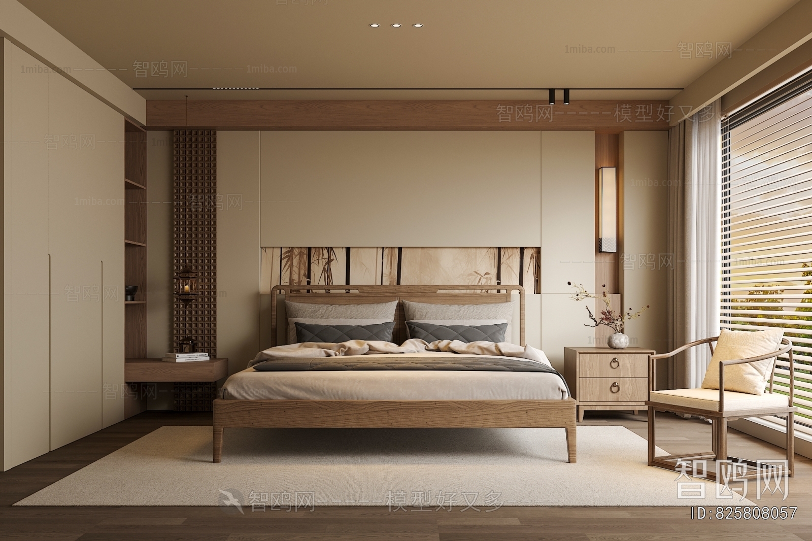 New Chinese Style Bedroom