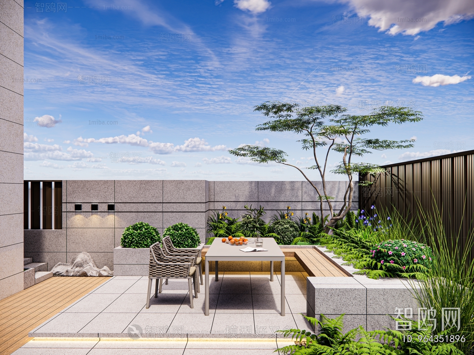 Modern Courtyard/landscape