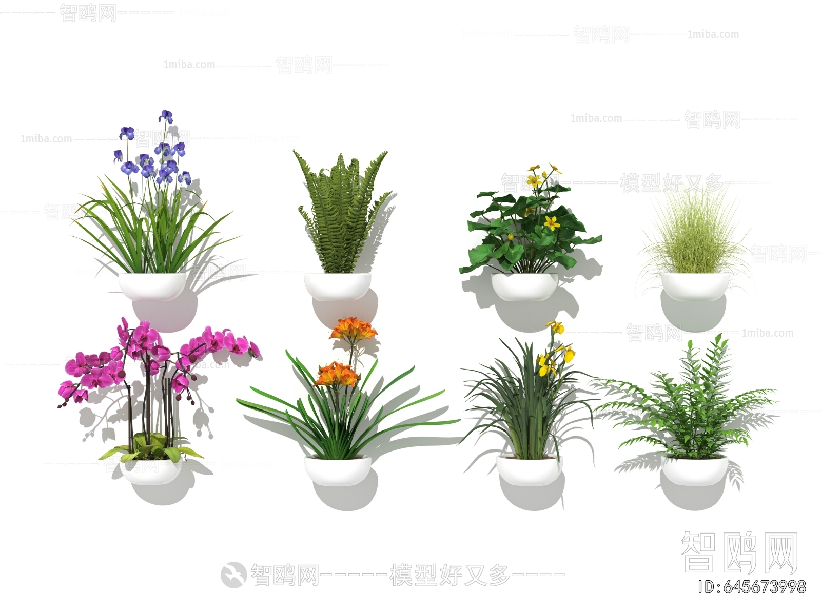 Modern Potted Green Plant