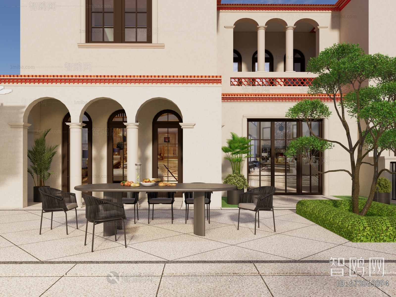 American Style Courtyard/landscape