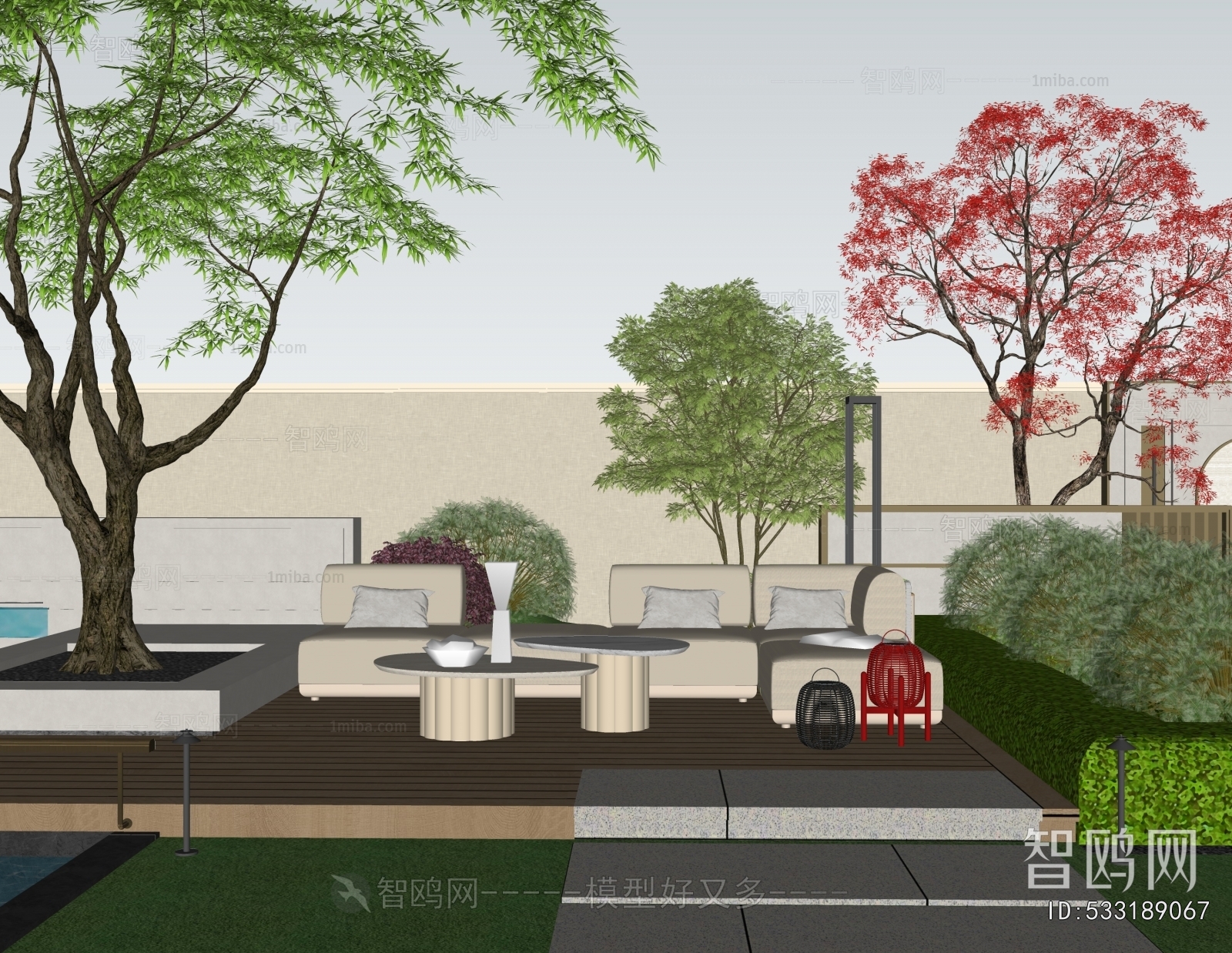 Modern Courtyard/landscape