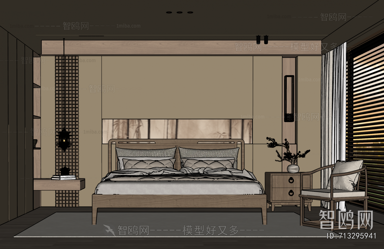 New Chinese Style Bedroom