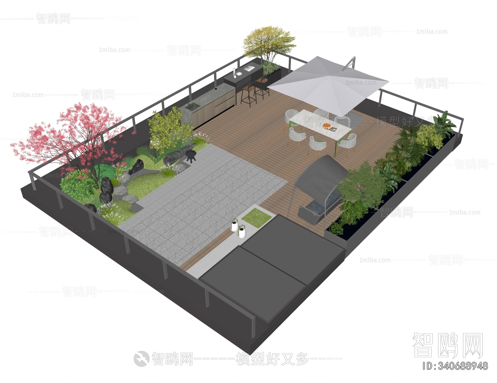 Modern Courtyard/landscape