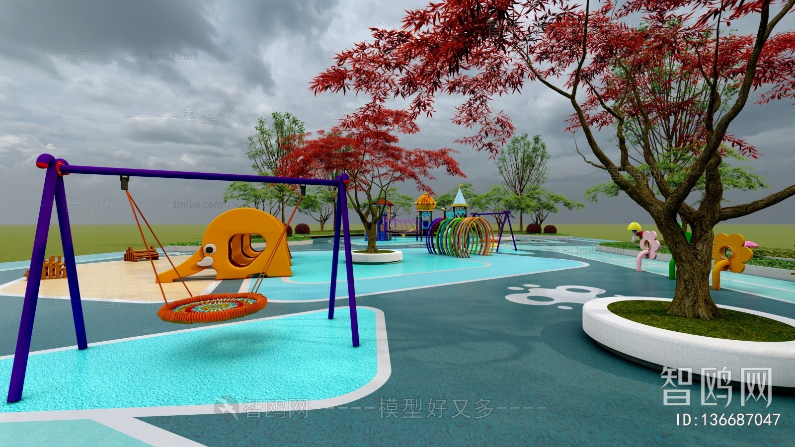 Modern Park Landscape