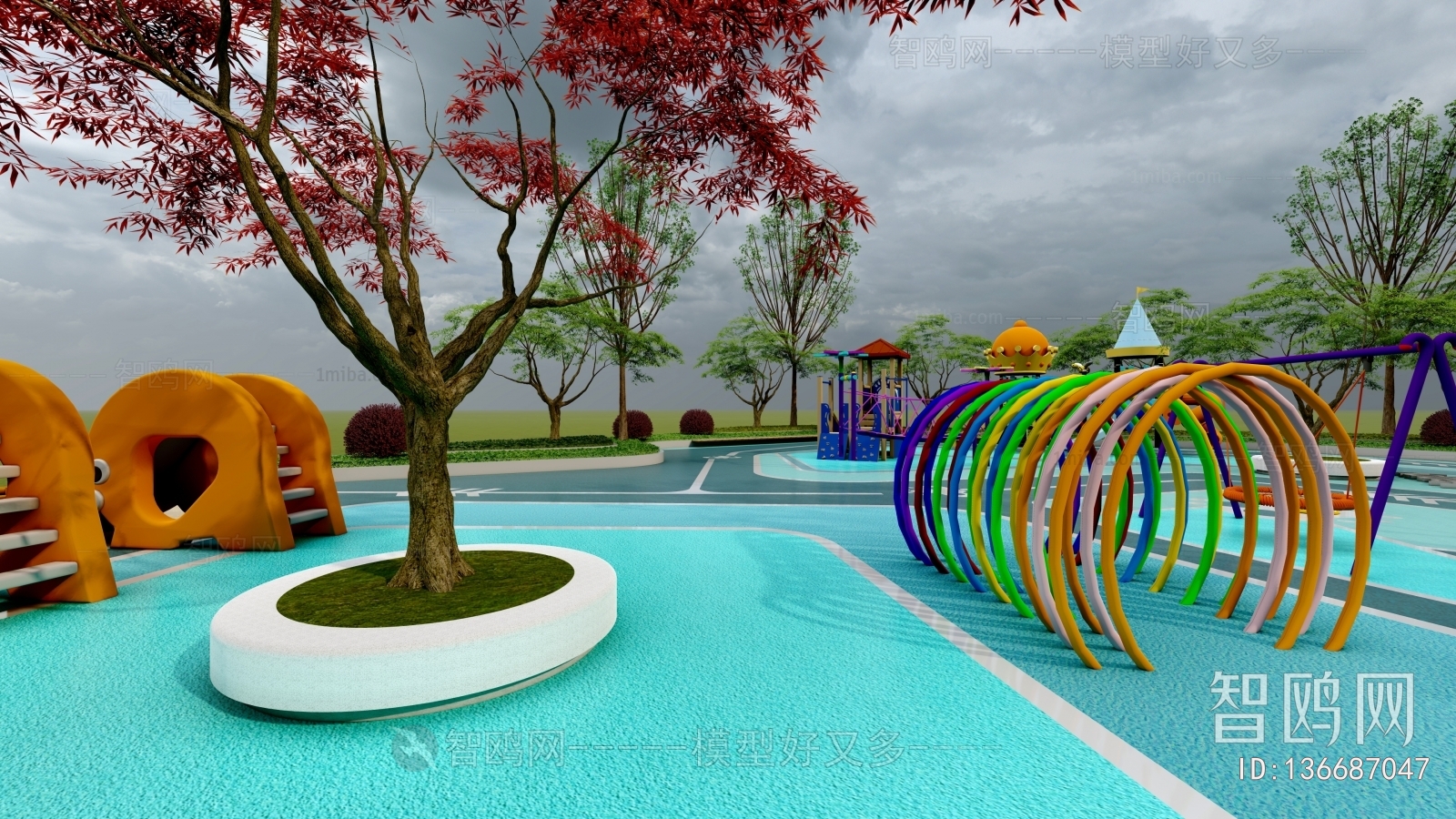 Modern Park Landscape