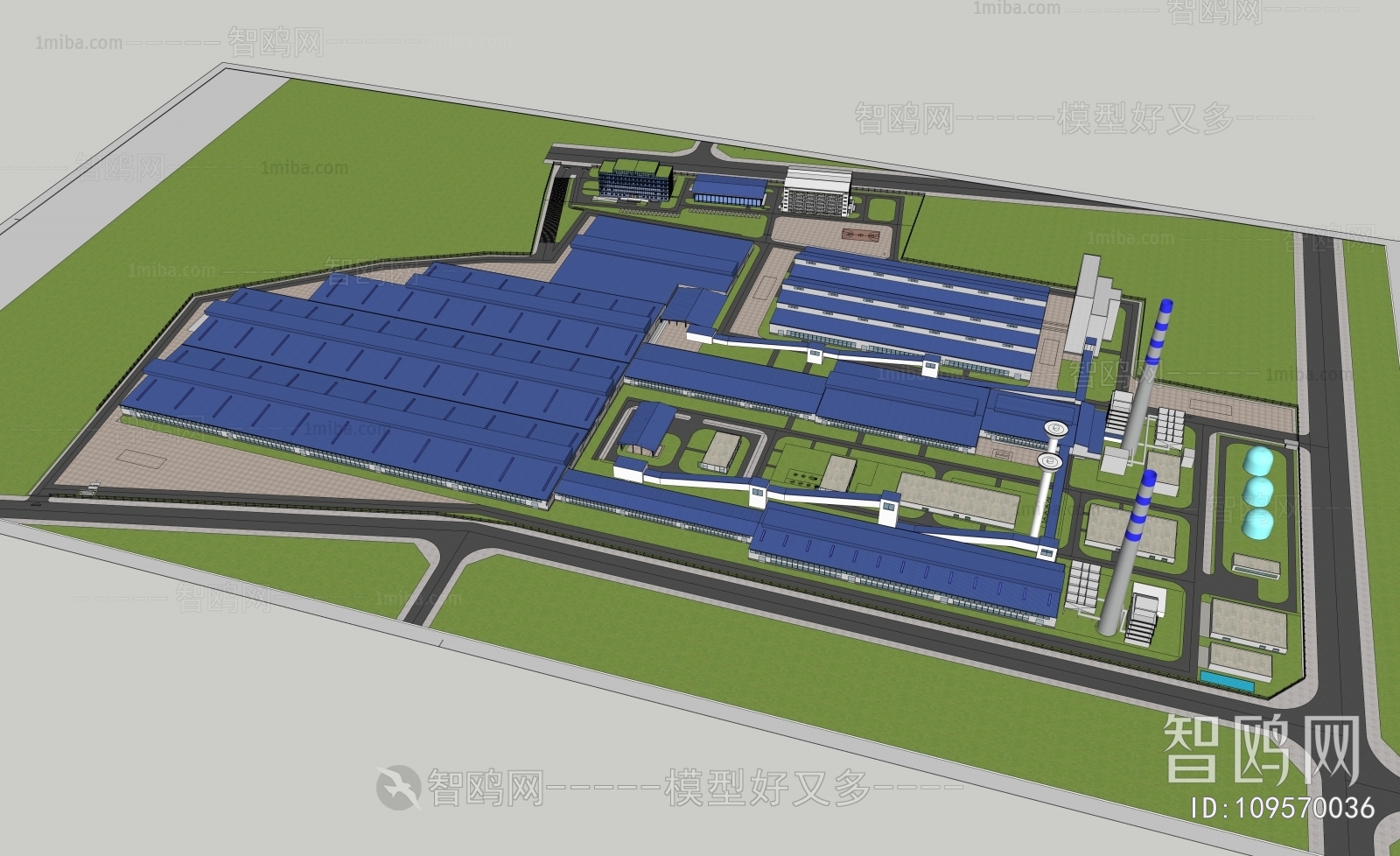 Modern Architectural Bird's-eye View Planning