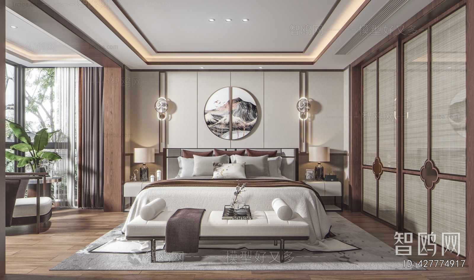 New Chinese Style Bedroom