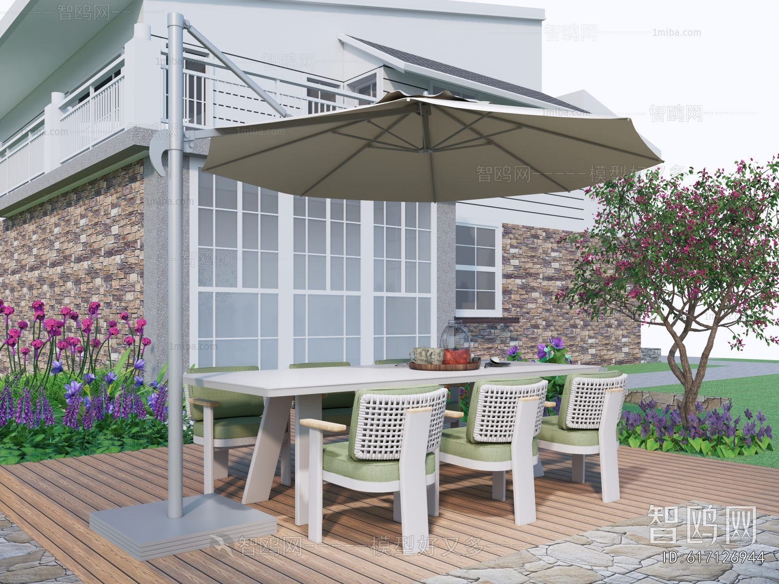 American Style Courtyard/landscape