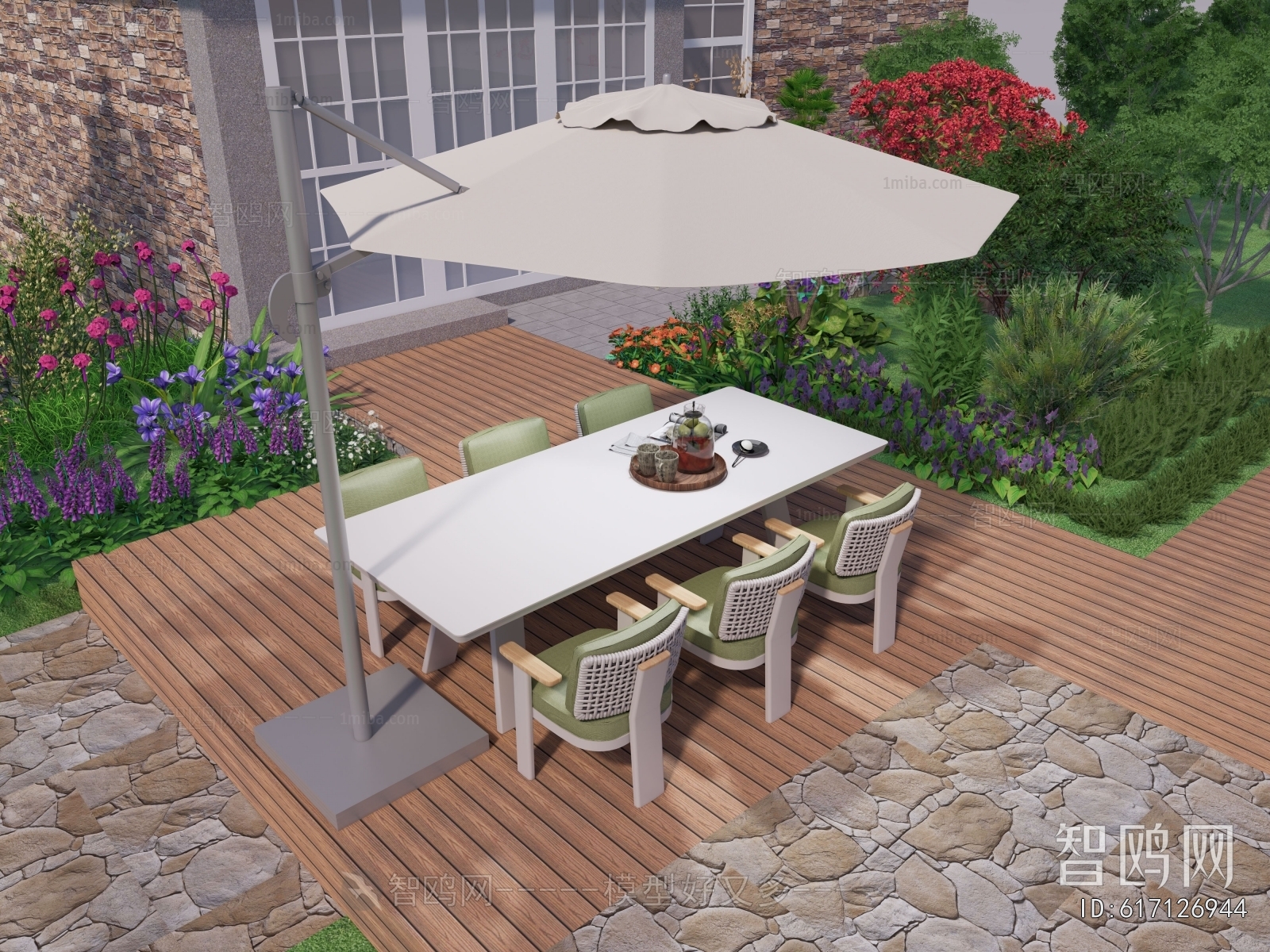 American Style Courtyard/landscape