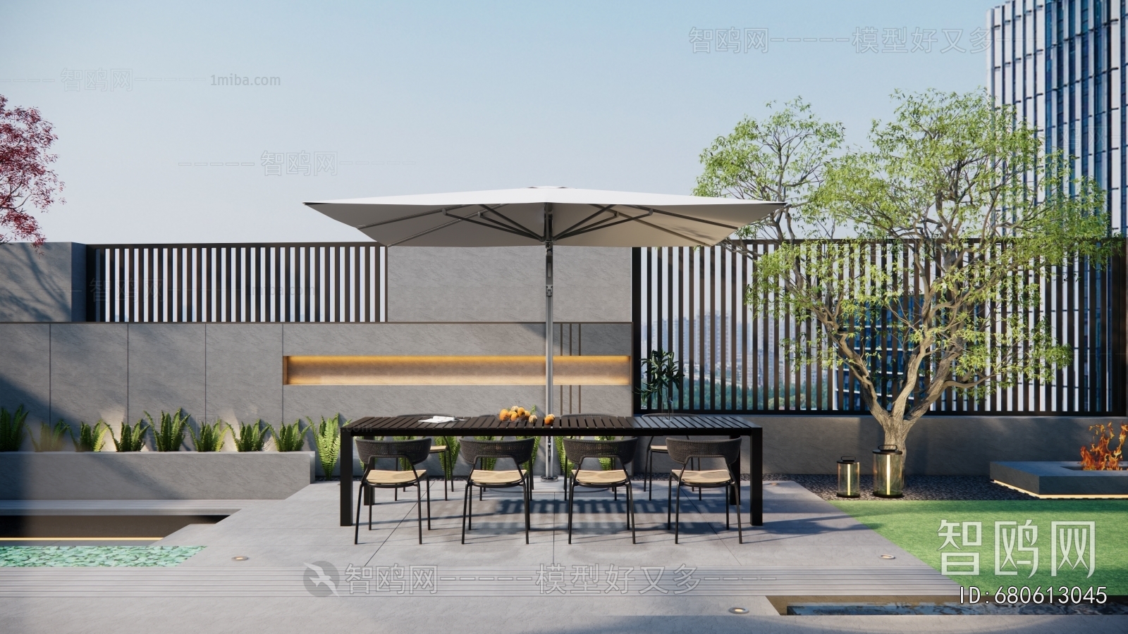 Modern Courtyard/landscape