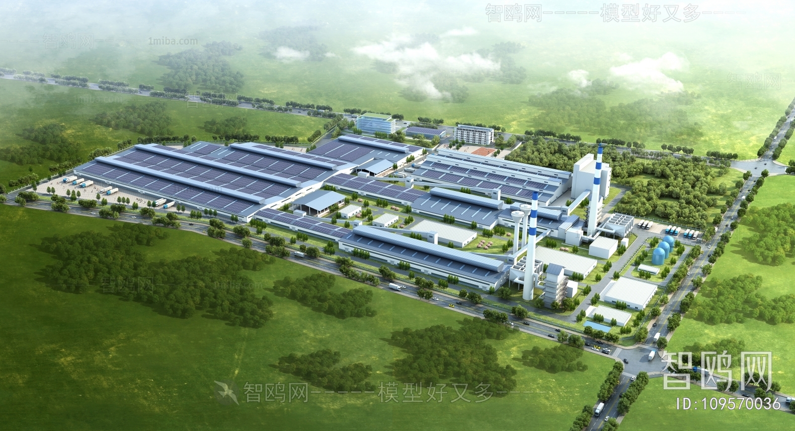 Modern Architectural Bird's-eye View Planning