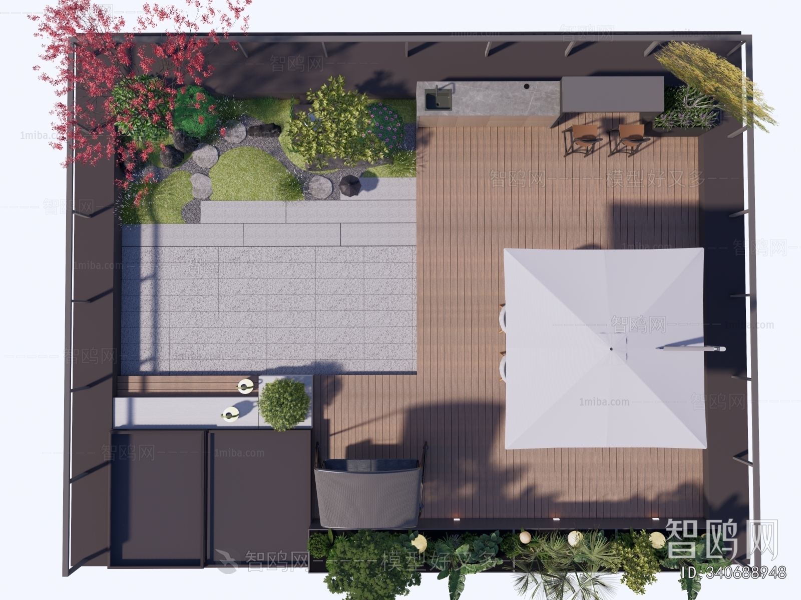 Modern Courtyard/landscape