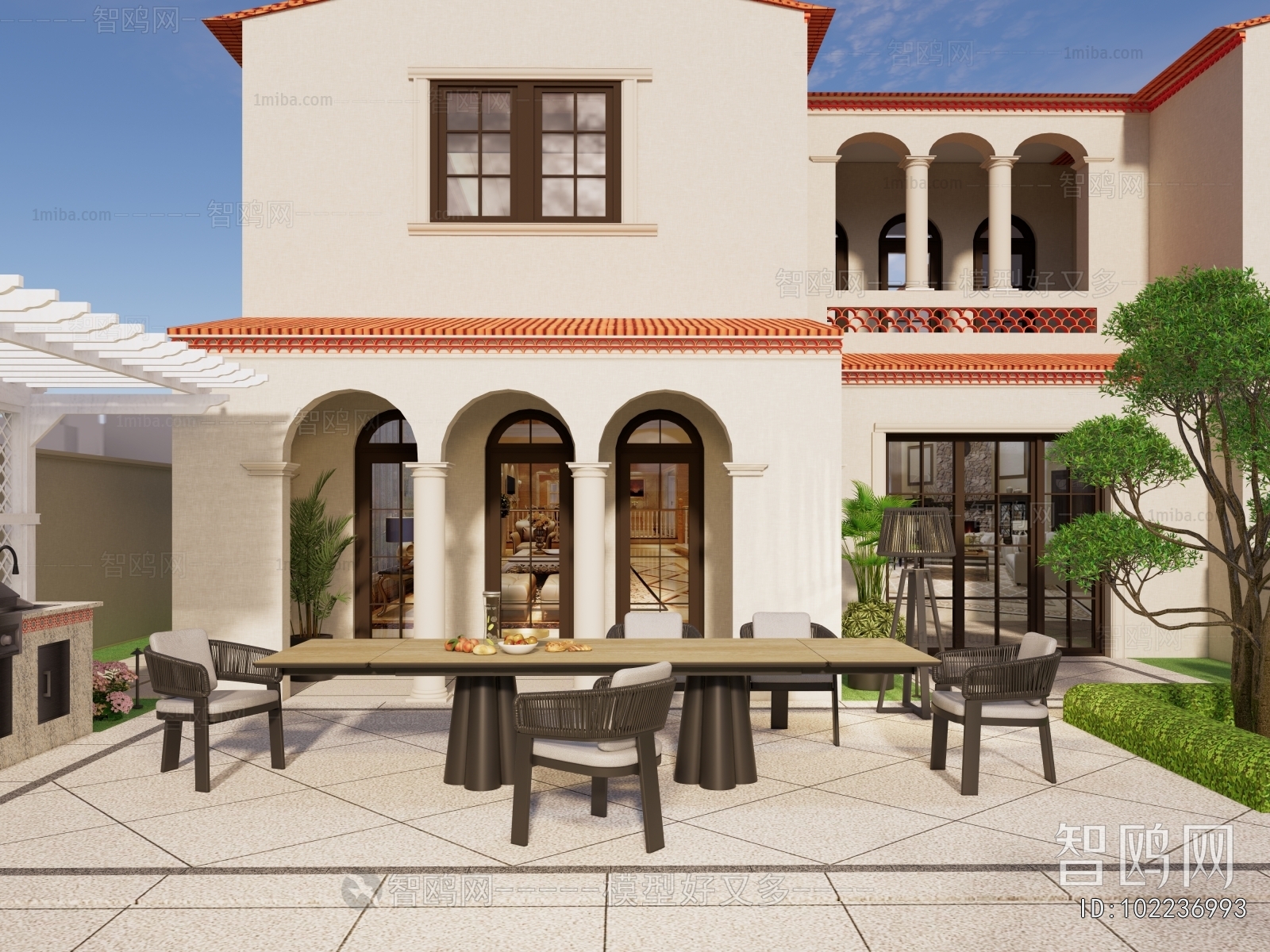 American Style Courtyard/landscape