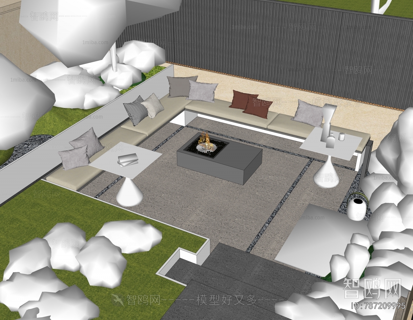 Modern Courtyard/landscape