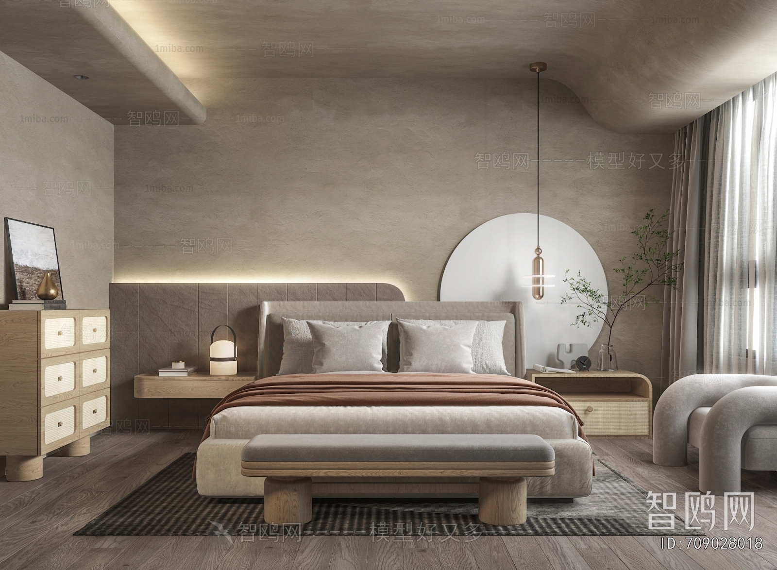 Wabi-sabi Style Bedroom