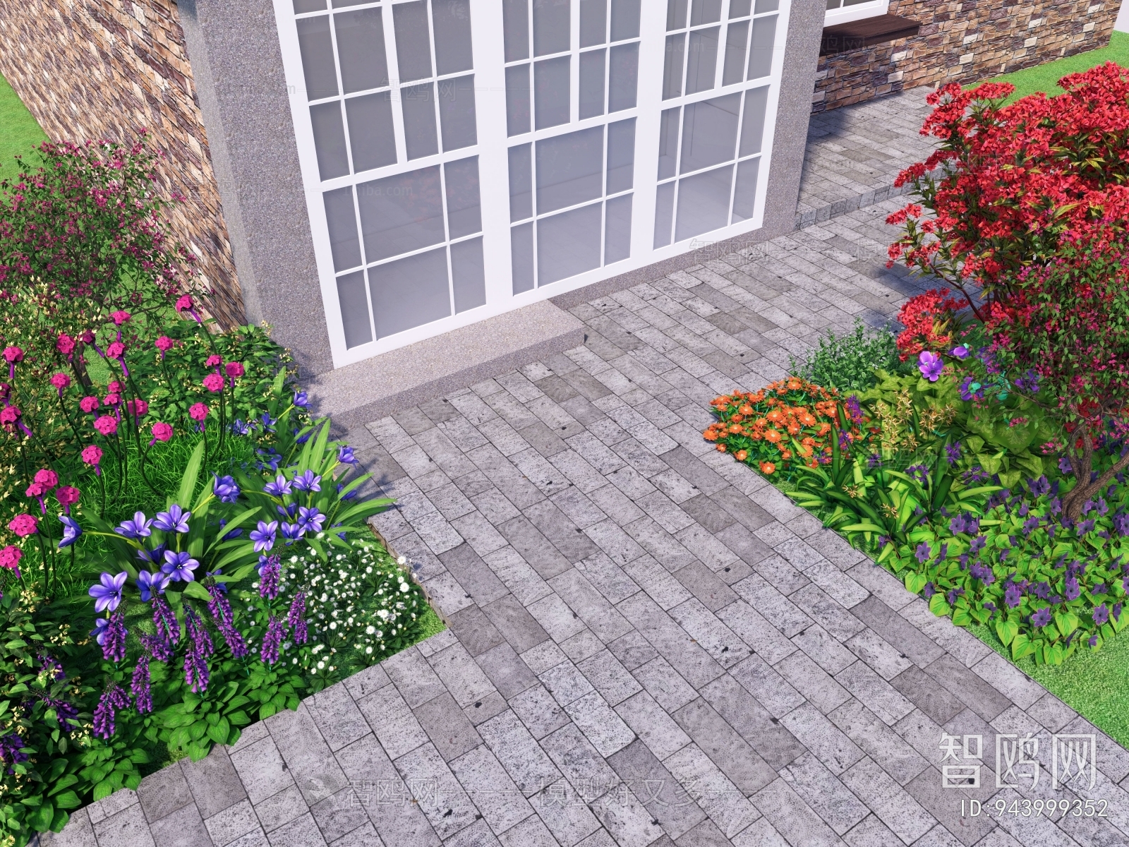 American Style Courtyard/landscape