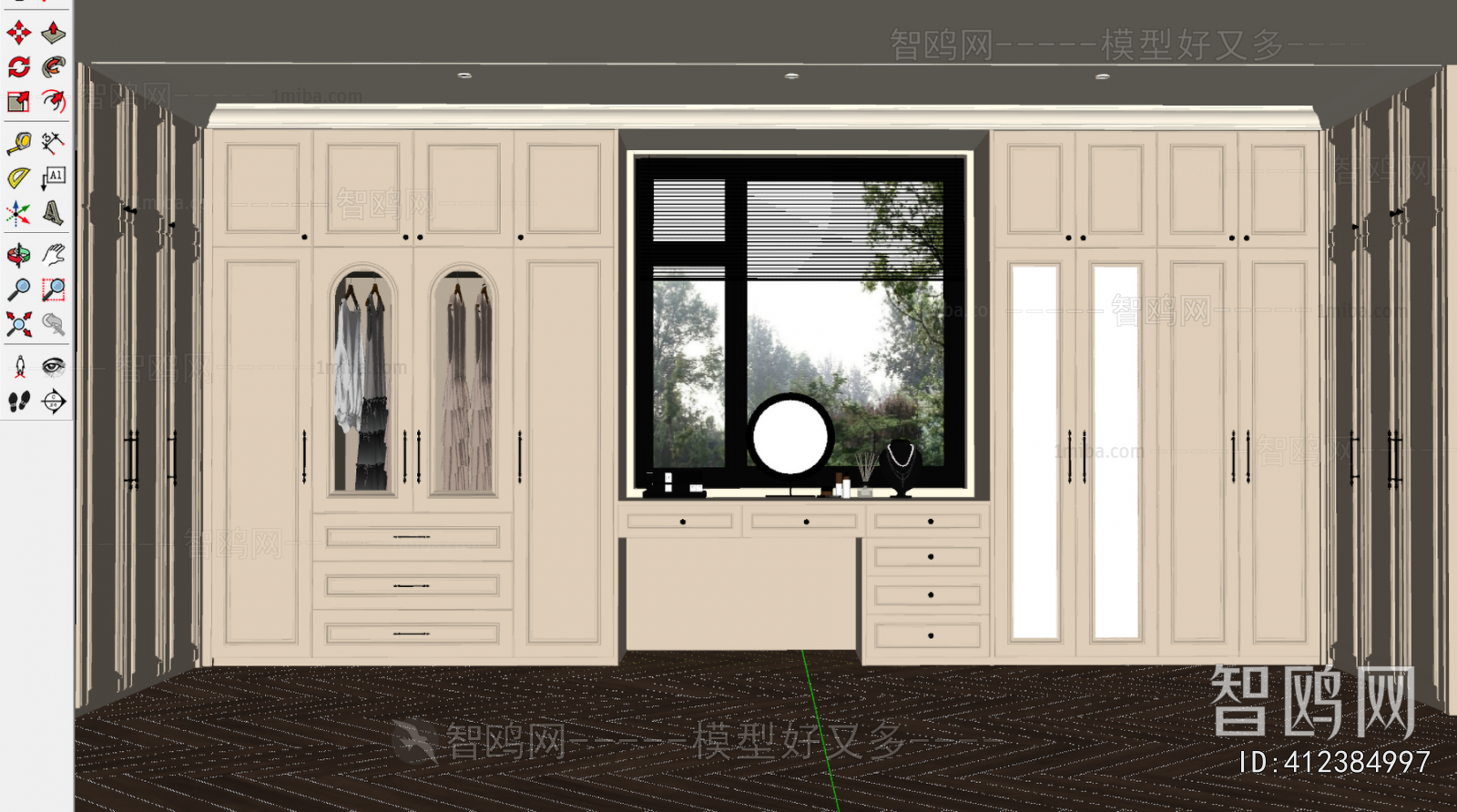 French Style Clothes Storage Area